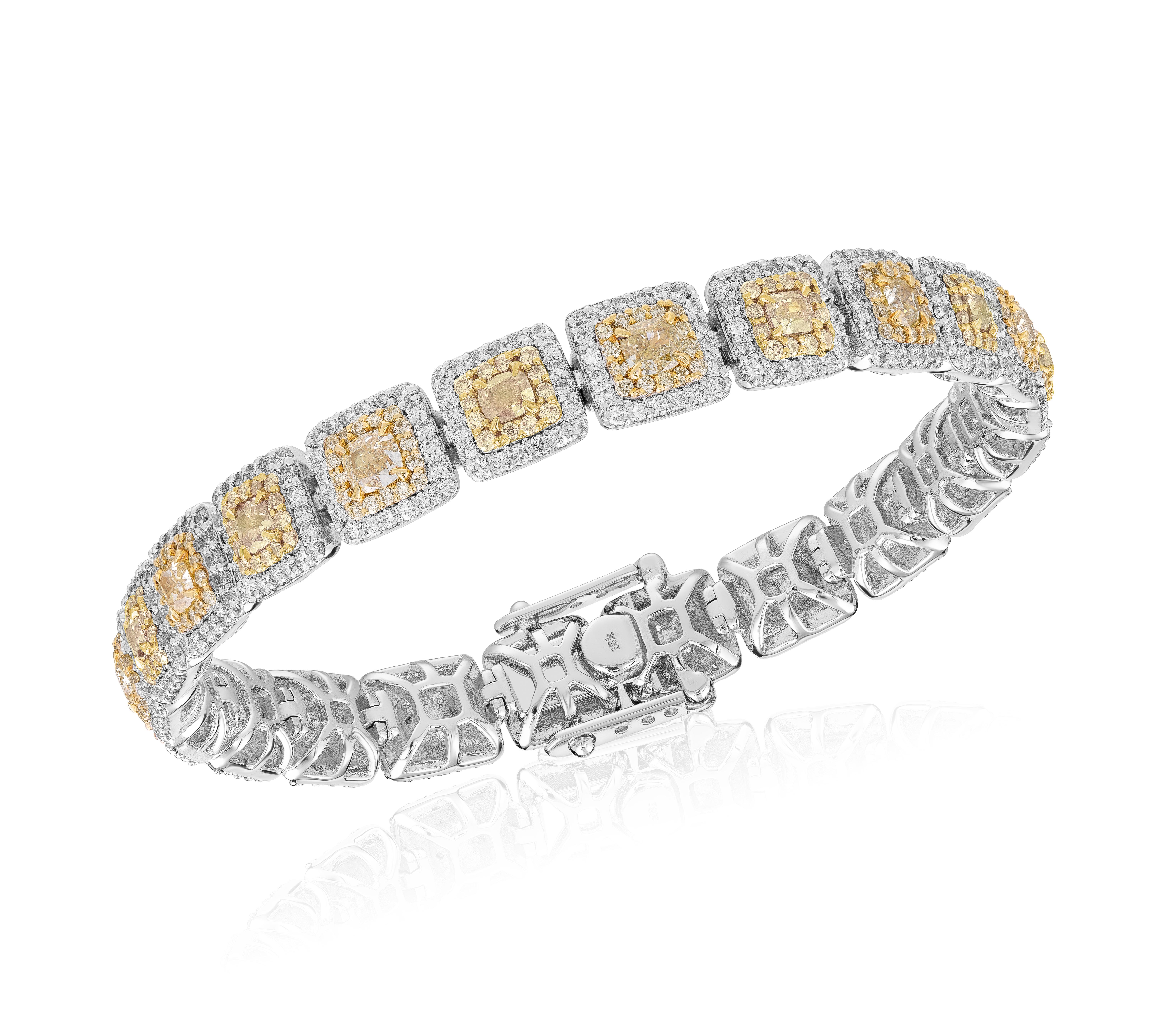 gold plated sparkling halo tennis bracelet
