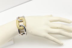 Bracelet manchette large en diamant jaune 8.0 CT Natural Diamonds 18 karat