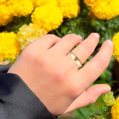 Yellow Diamond Ring 0.2 Carats 9K Yellow Gold