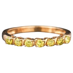 Yellow Diamond Ring 0.31 Carats 9K Yellow Gold