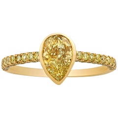 Yellow Diamond Ring, 1.01 Carat