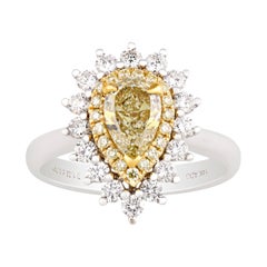 Yellow Diamond Ring, 1.02 Carats