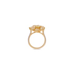 Yellow Diamond Ring in 18 Karat Gold