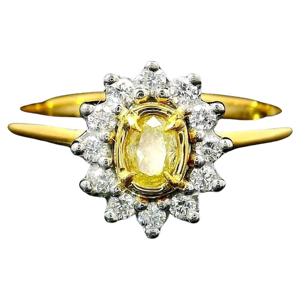 Gelber Diamantring