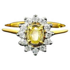 Bague en diamant jaune