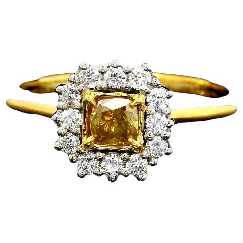 Gelber Diamantring