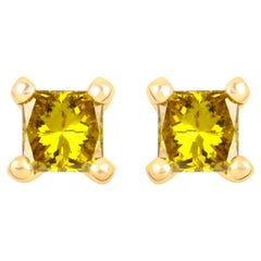 Gelbe Diamant-Ohrstecker 0,25 Karat 14K Gelbgold
