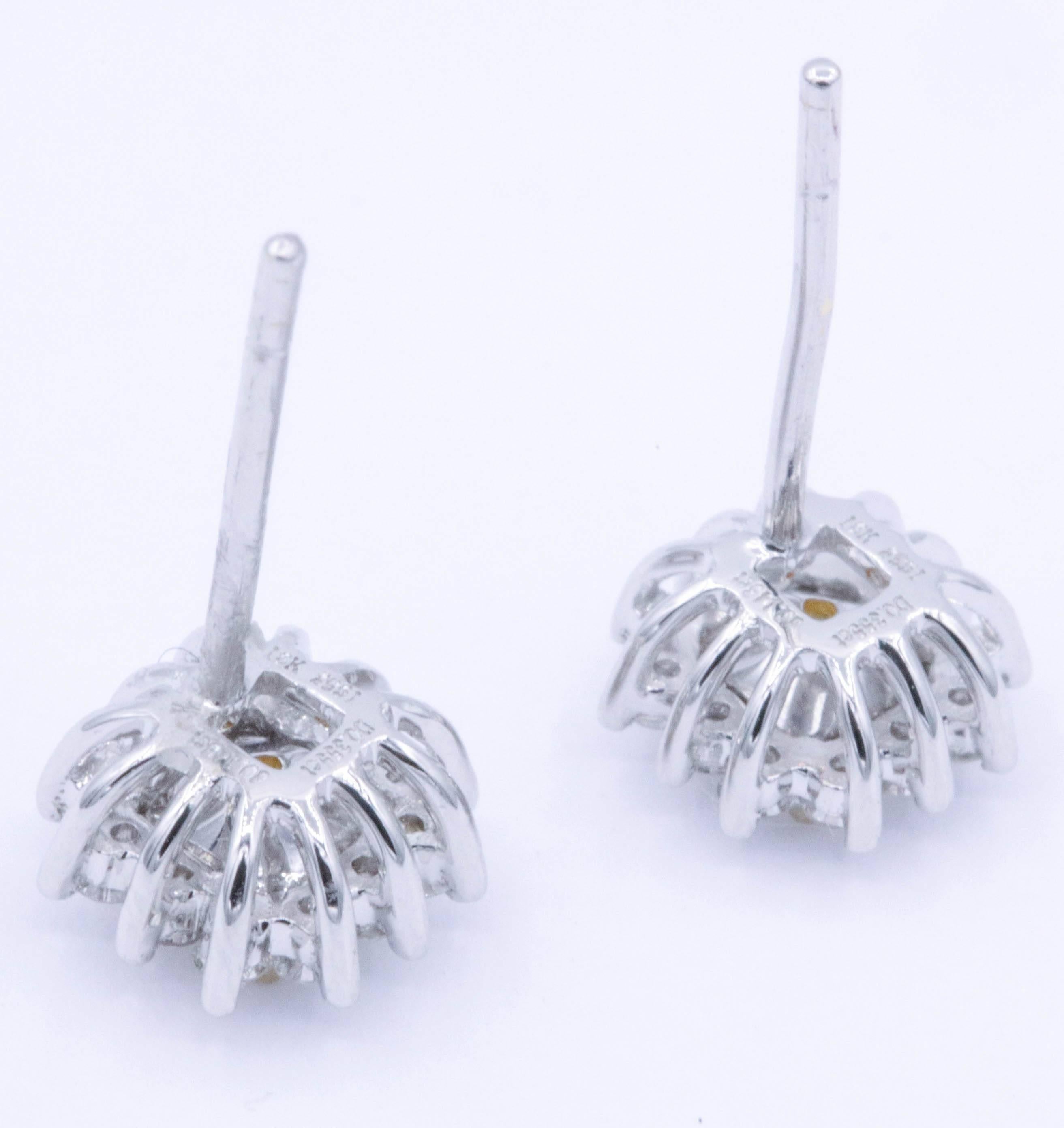 Women's Yellow Diamond Studs Earring