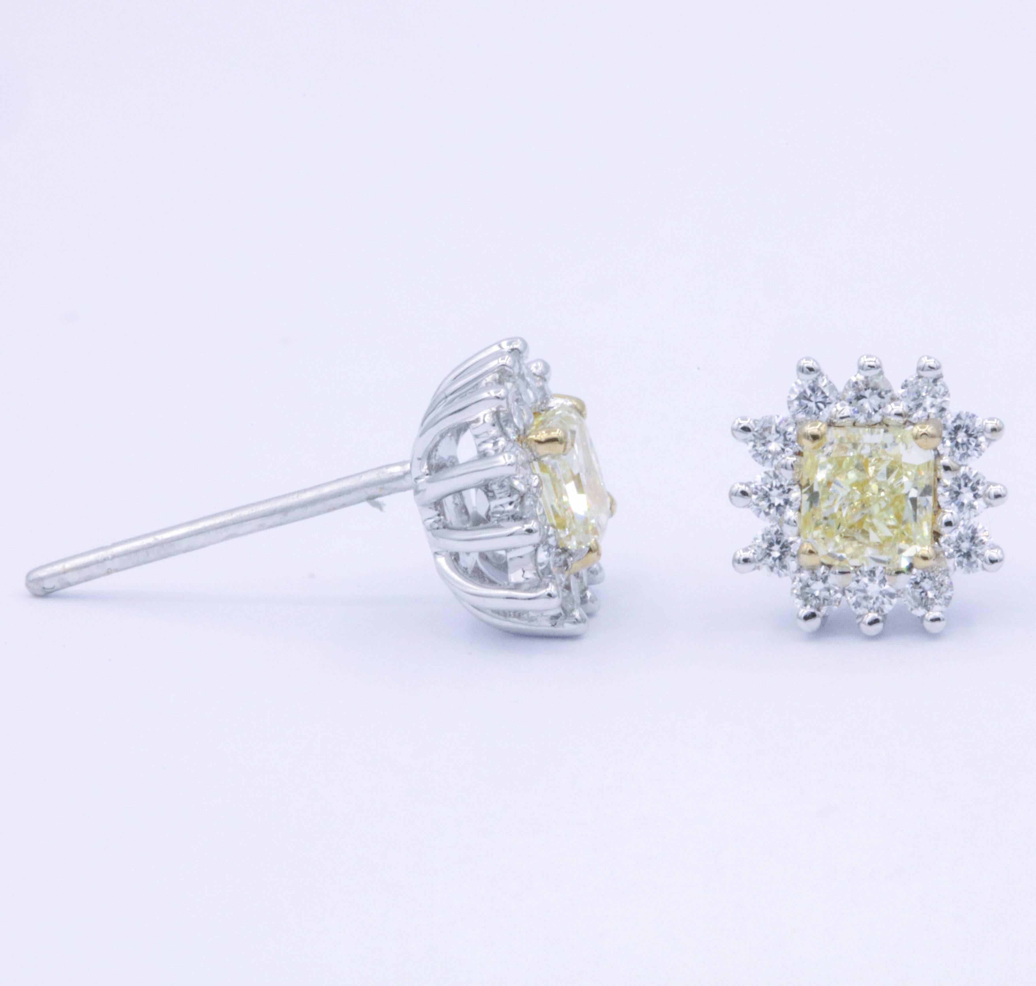 Yellow Diamond Studs Earring 1