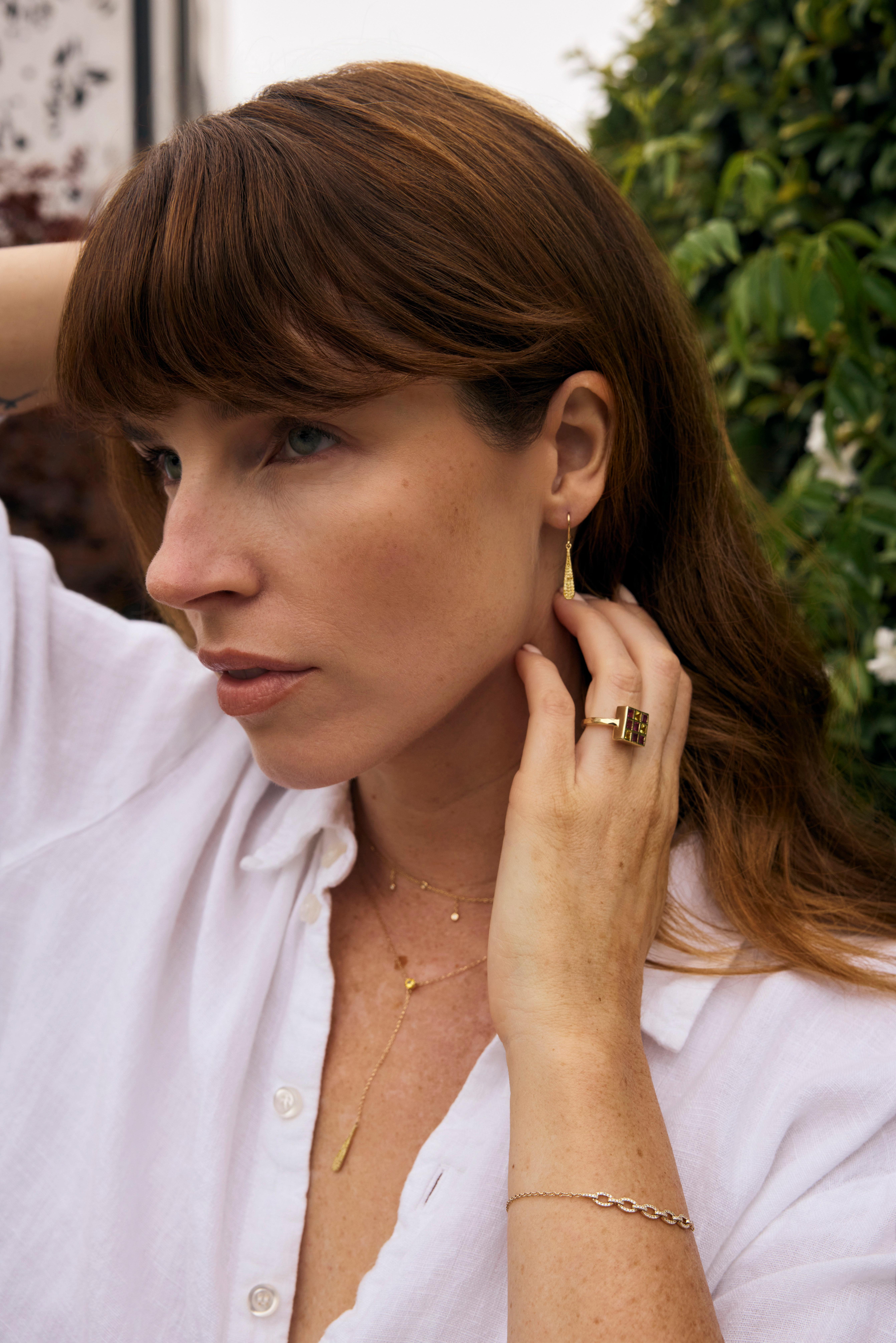 Boucles d'oreilles en forme de goutte avec diamant jaune Neuf - En vente à Woodland Hills, CA