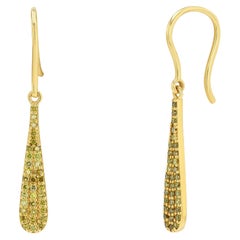 Yellow Diamond Teardrop Earrings