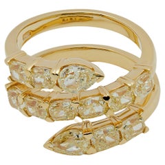 Yellow Diamond Twist Ring