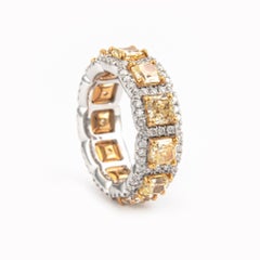 Alexander Beverly Hills 6.41ct Yellow Diamond Eternity 'Avg 0.48ct" 18k Gold