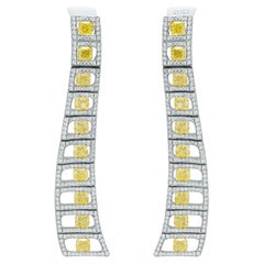 Yellow Diamond Clip-on Earrings