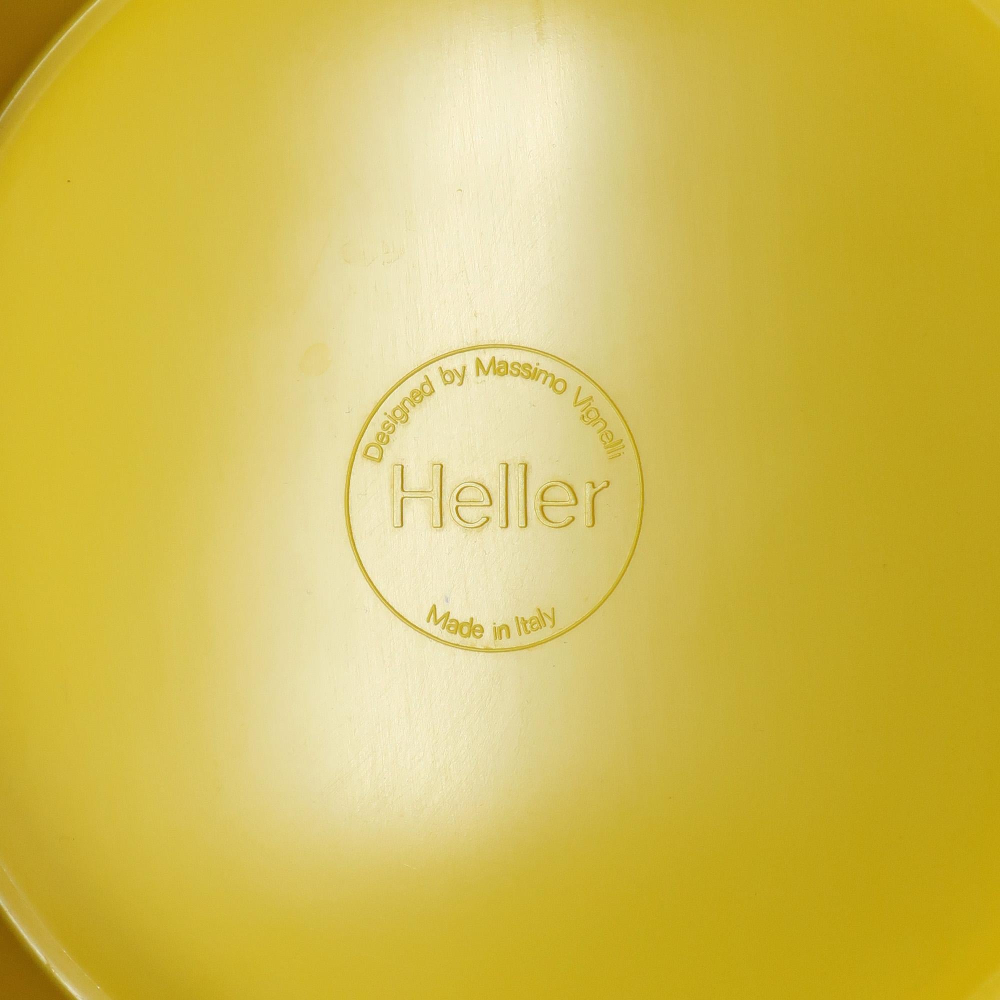 Yellow Dinnerware by Vignelli for Heller, Service for 6 2