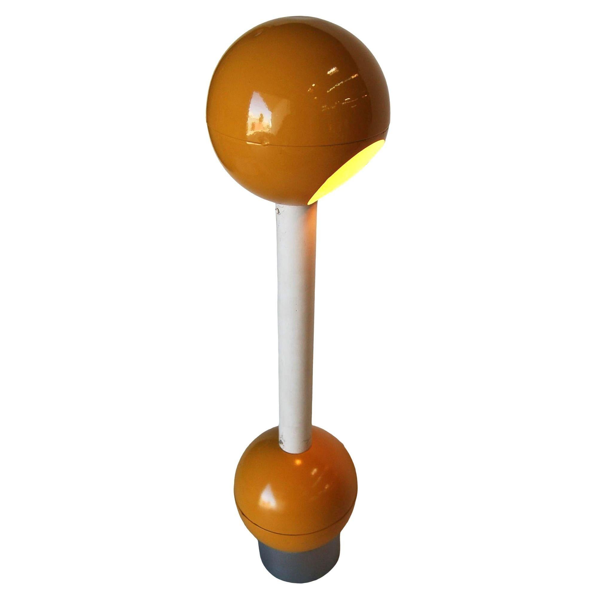 Yellow Double Ball Barbell Desk Table Lamp by George Kovacs In Excellent Condition For Sale In Van Nuys, CA