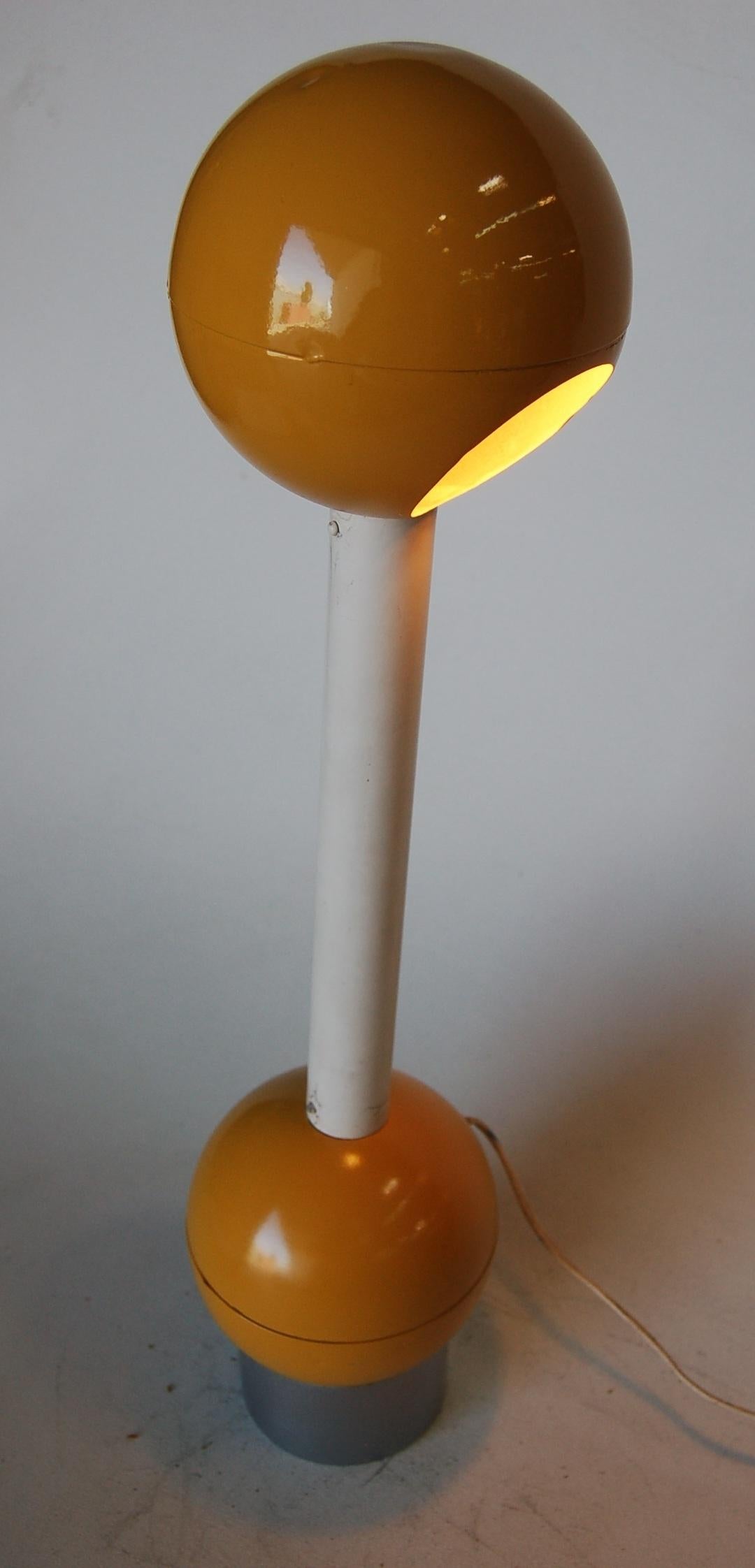 Yellow Double Ball Barbell Desk Table Lamp by George Kovacs For Sale 1