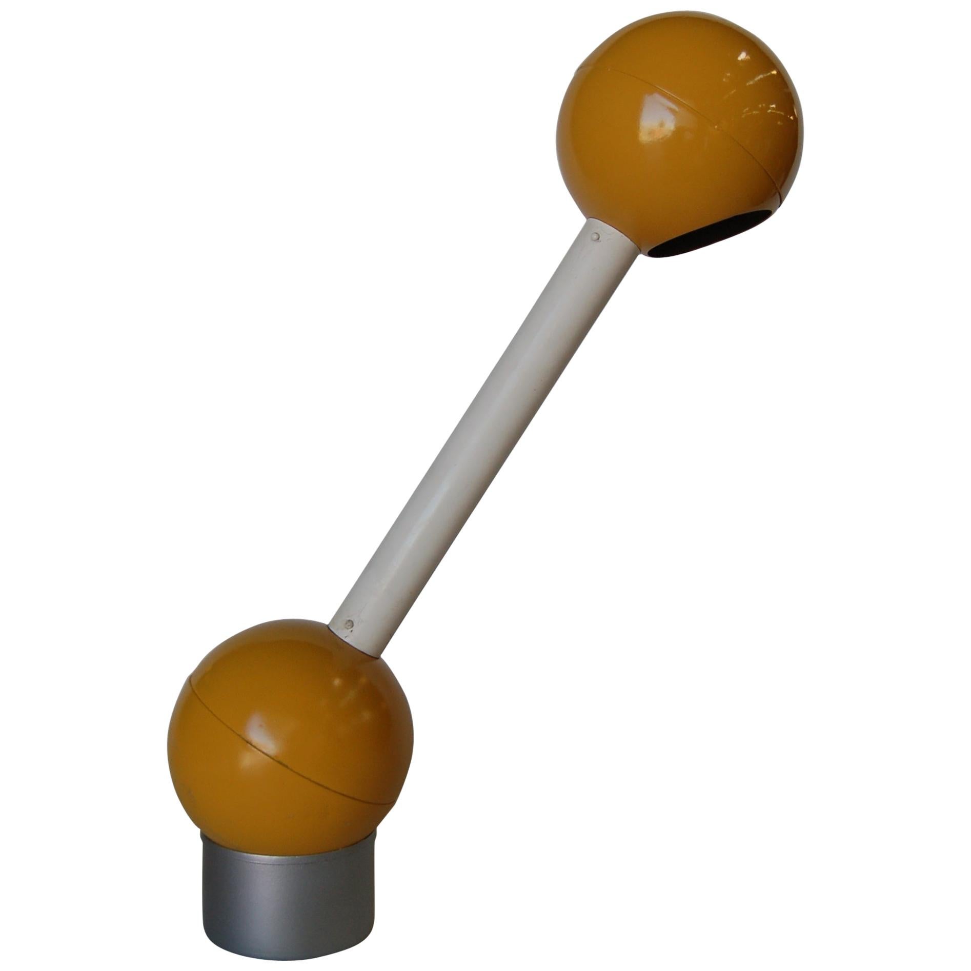 Yellow Double Ball Barbell Desk Table Lamp by George Kovacs