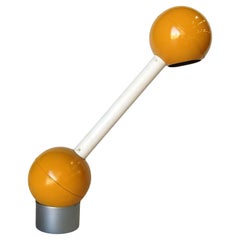 Vintage Yellow Double Ball Barbell Desk Table Lamp by George Kovacs