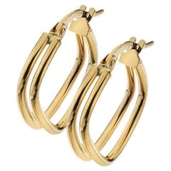 Boucles d'oreilles double carré jaune