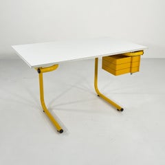 Yellow Drafting Table / Desk by Joe Colombo for Bieffeplast, 1970s