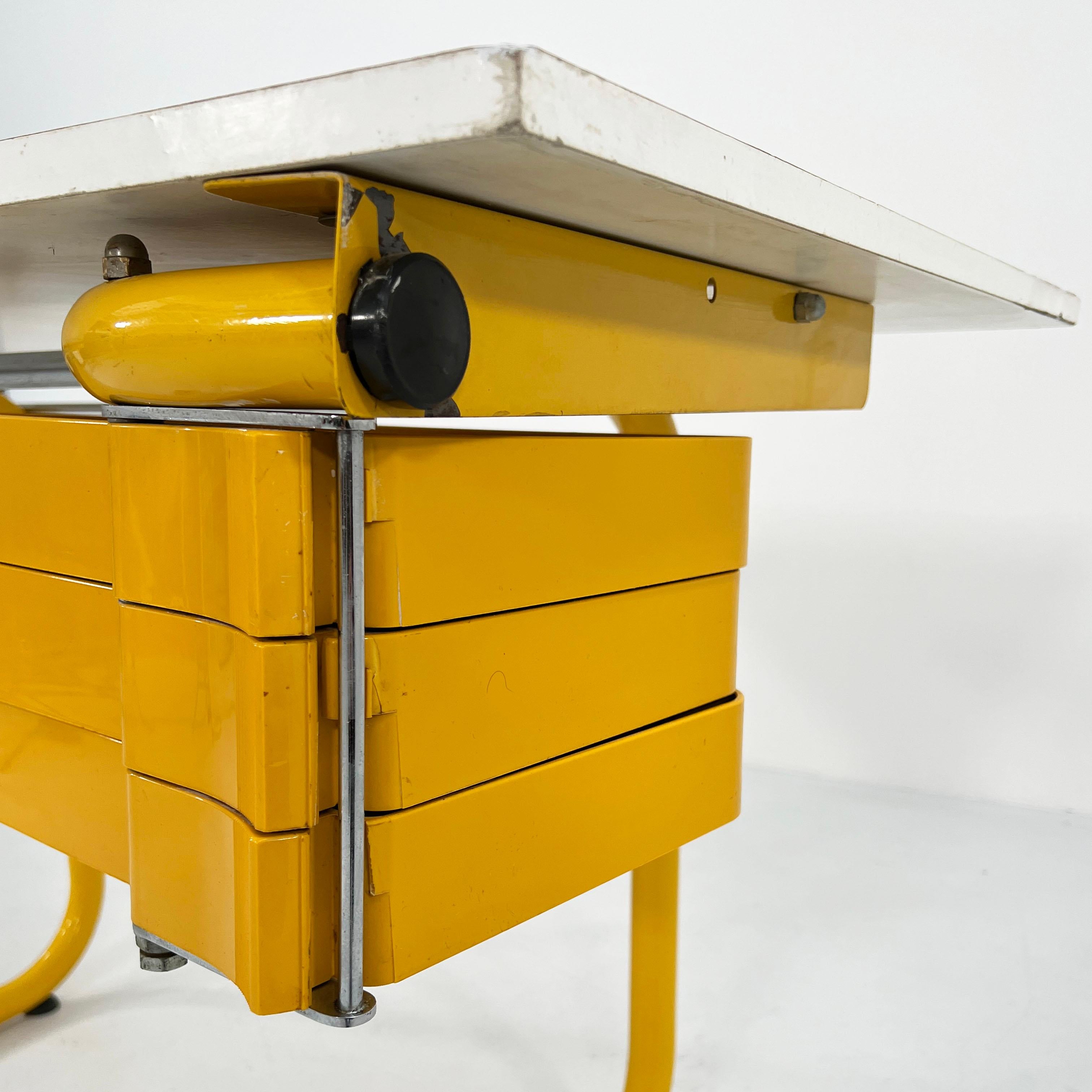 Late 20th Century Yellow Drafting Table / Desk by Joe Colombo for Bieffeplast, 1970s