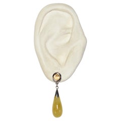 Vintage Yellow Drop Earrings