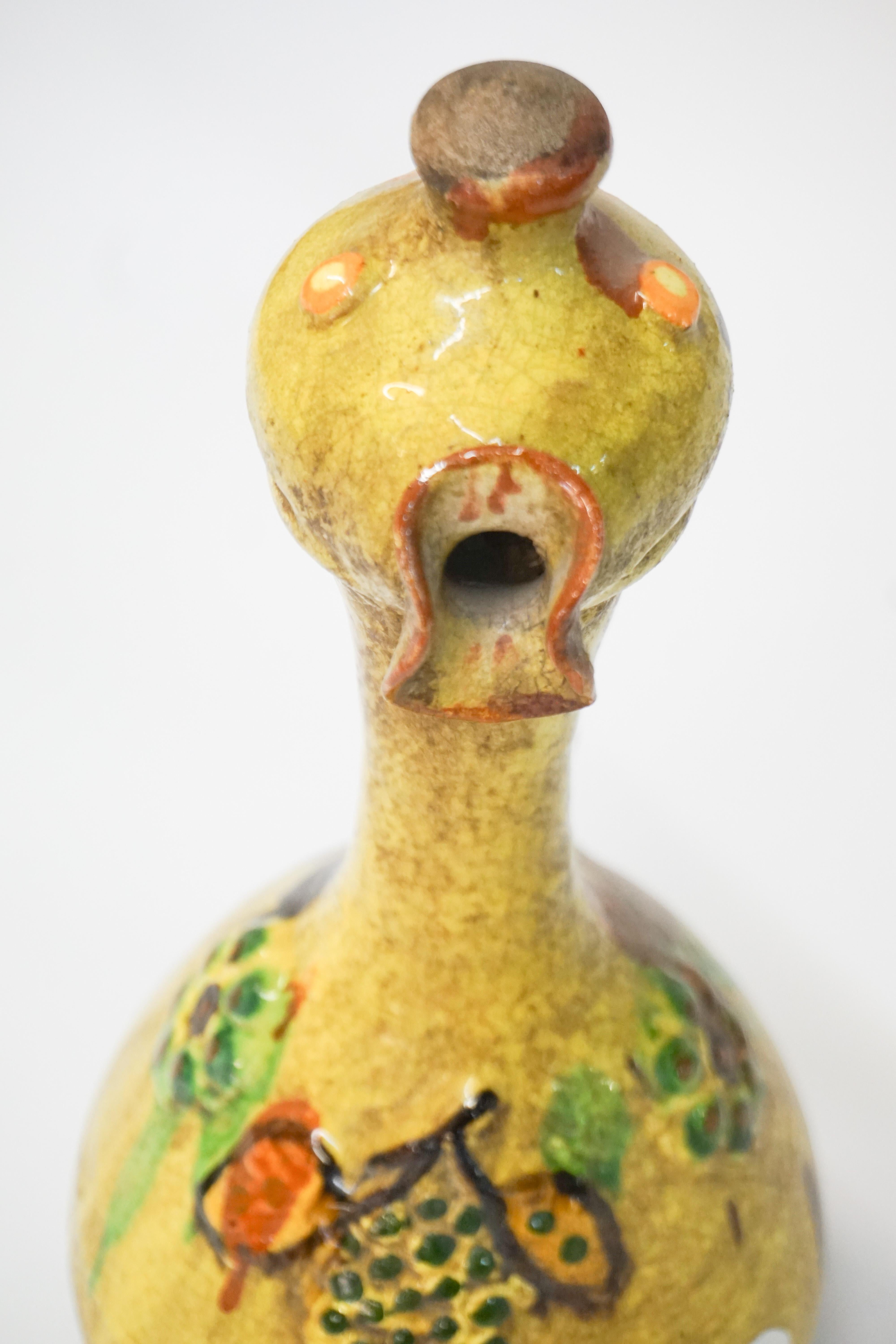 A magnificent hand painted decanter from the Greek Highlands dating back to the 1920s.