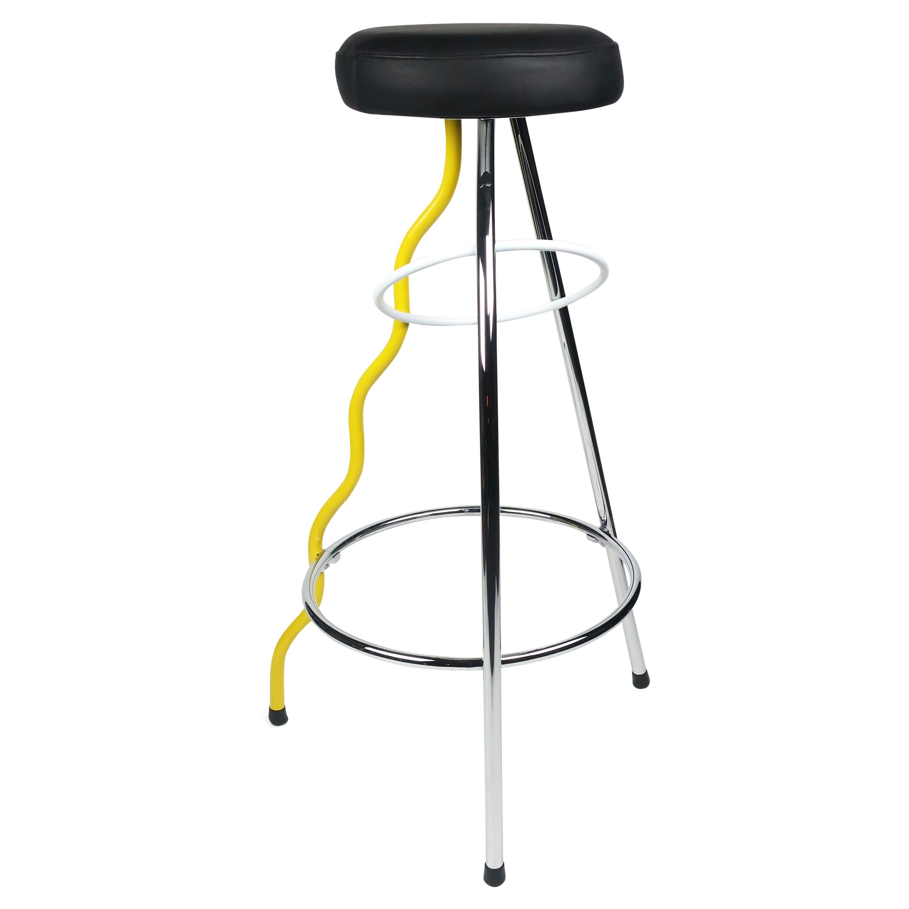 Yellow Duplex Bar Stool by Javier Mariscal for BD Barcelona