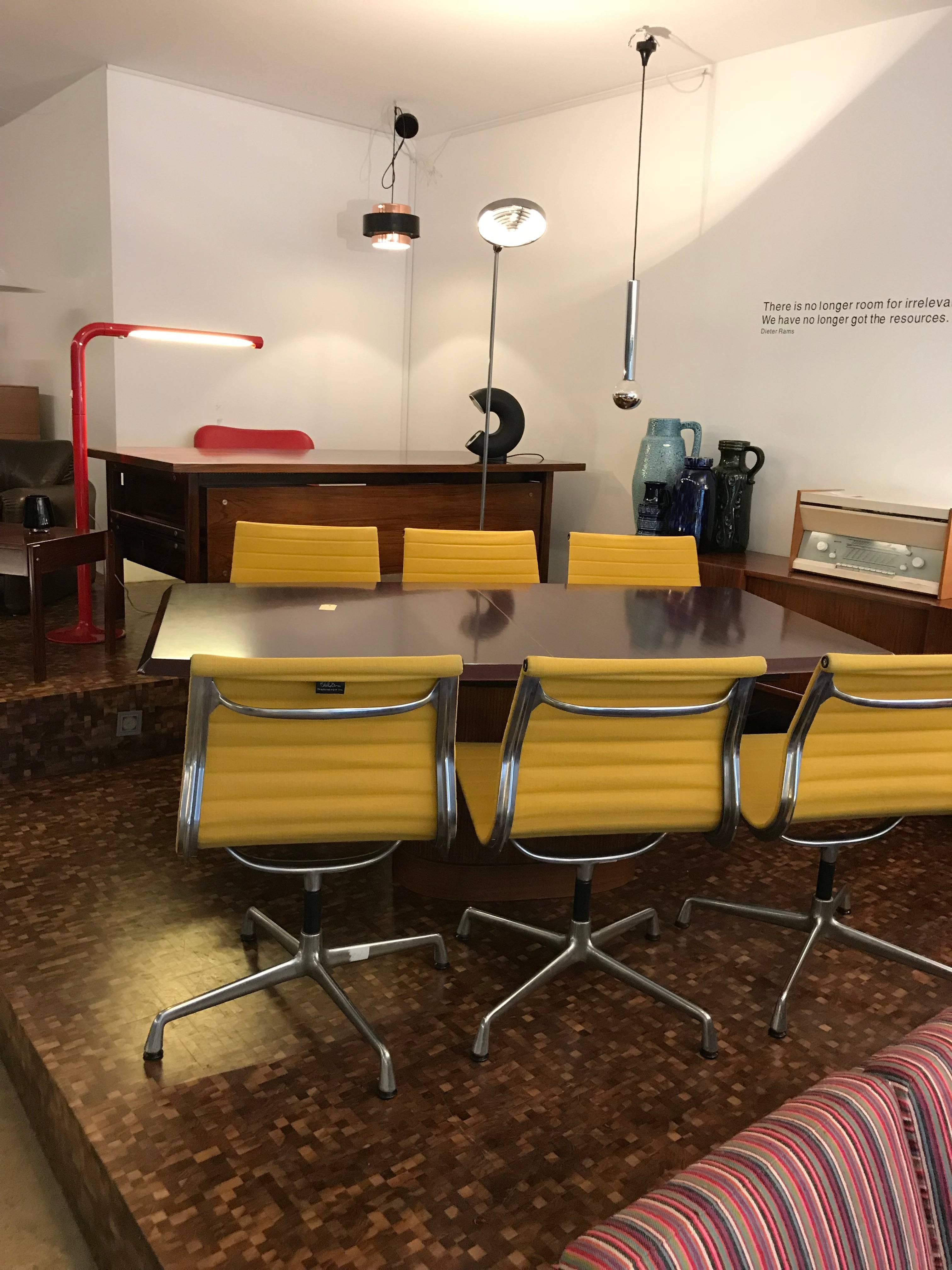 Charles & Ray Eames Yellow Ea101 Chairs for Vitra, 1968, Set of Six 2