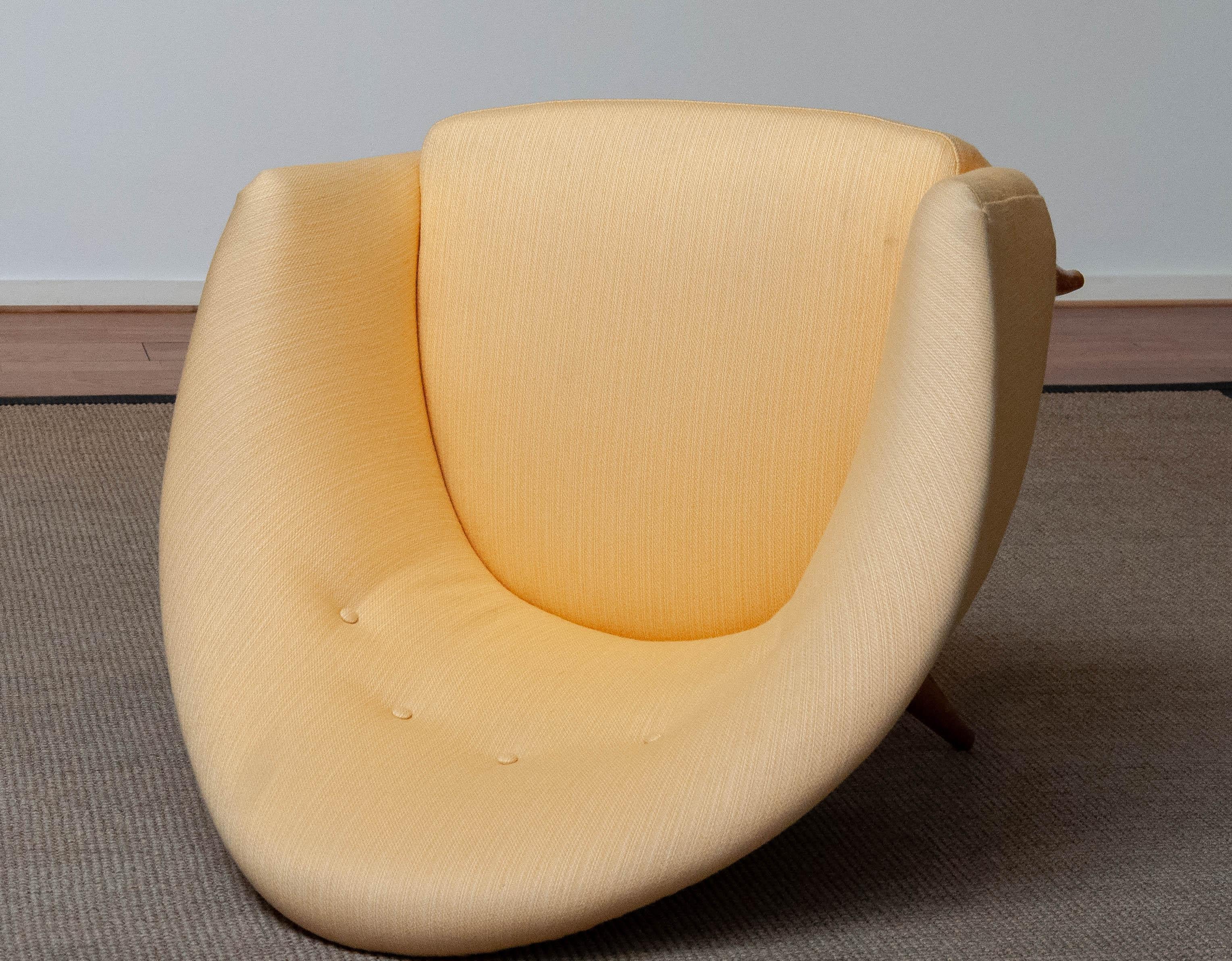 Yellow Easy Chair Little Adam by Kerstin Hörlin-Holmquist for Nordiska Kompaniet For Sale 4