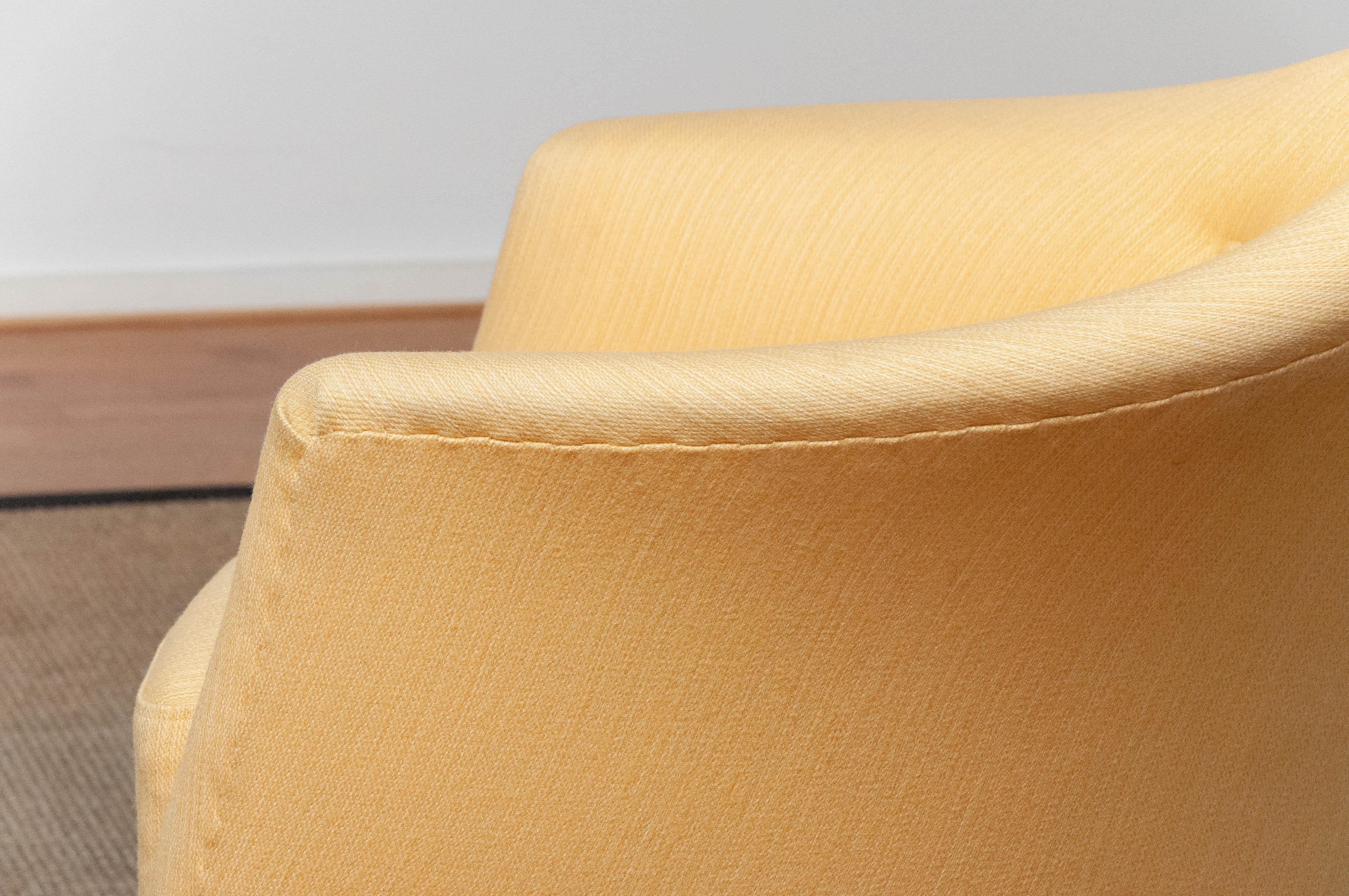 Mid-20th Century Yellow Easy Chair Little Adam by Kerstin Hörlin-Holmquist for Nordiska Kompaniet For Sale