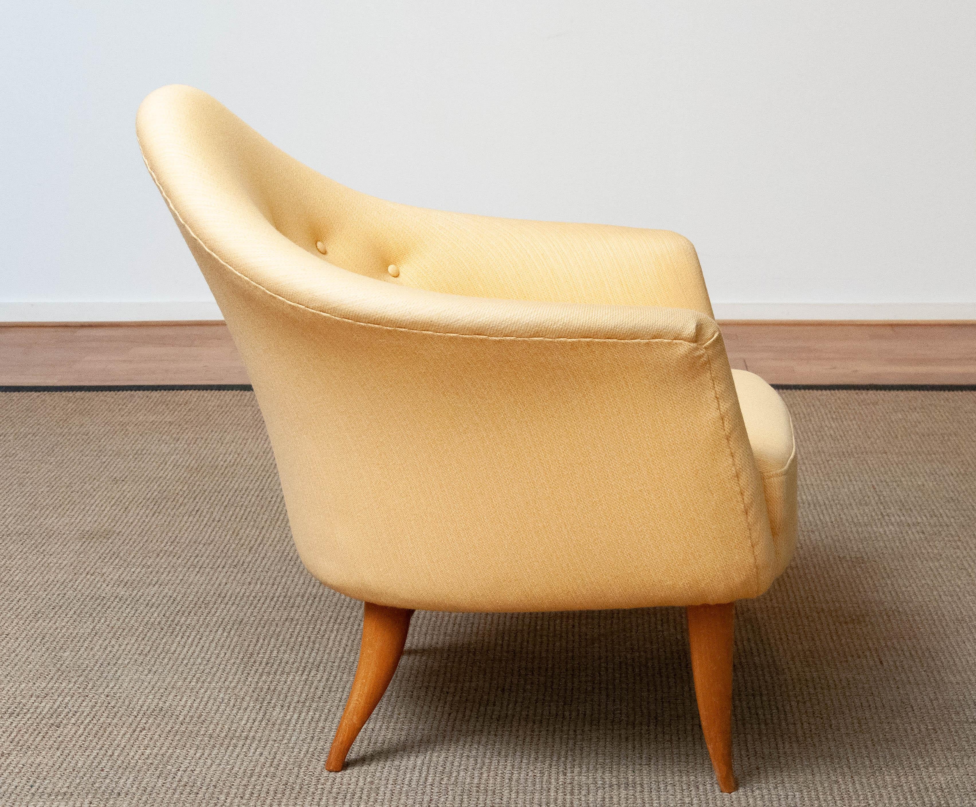 Yellow Easy Chair Little Adam by Kerstin Hörlin-Holmquist for Nordiska Kompaniet For Sale 2