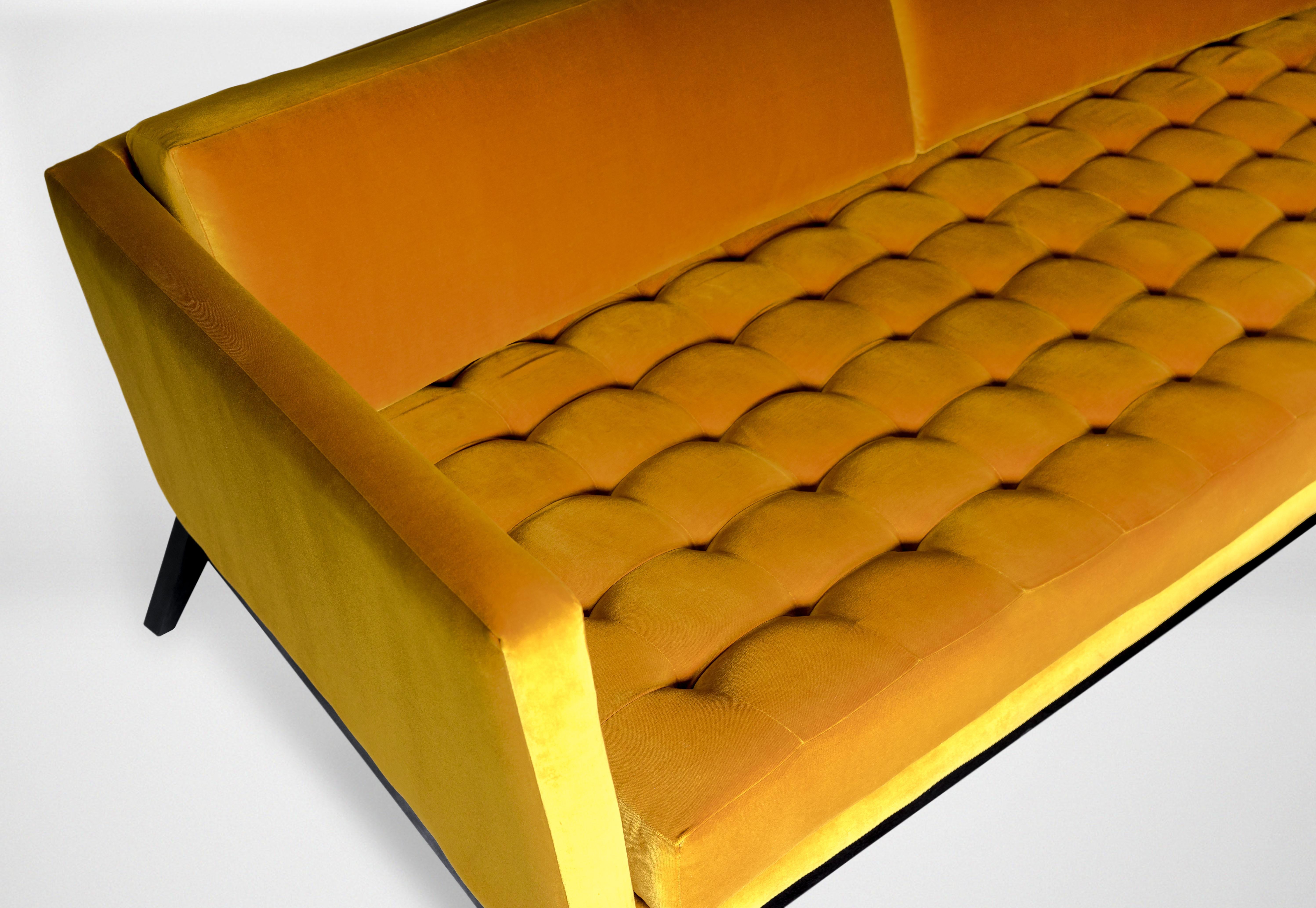 Mexican Yellow Eclipse Sofa by Atra Design For Sale