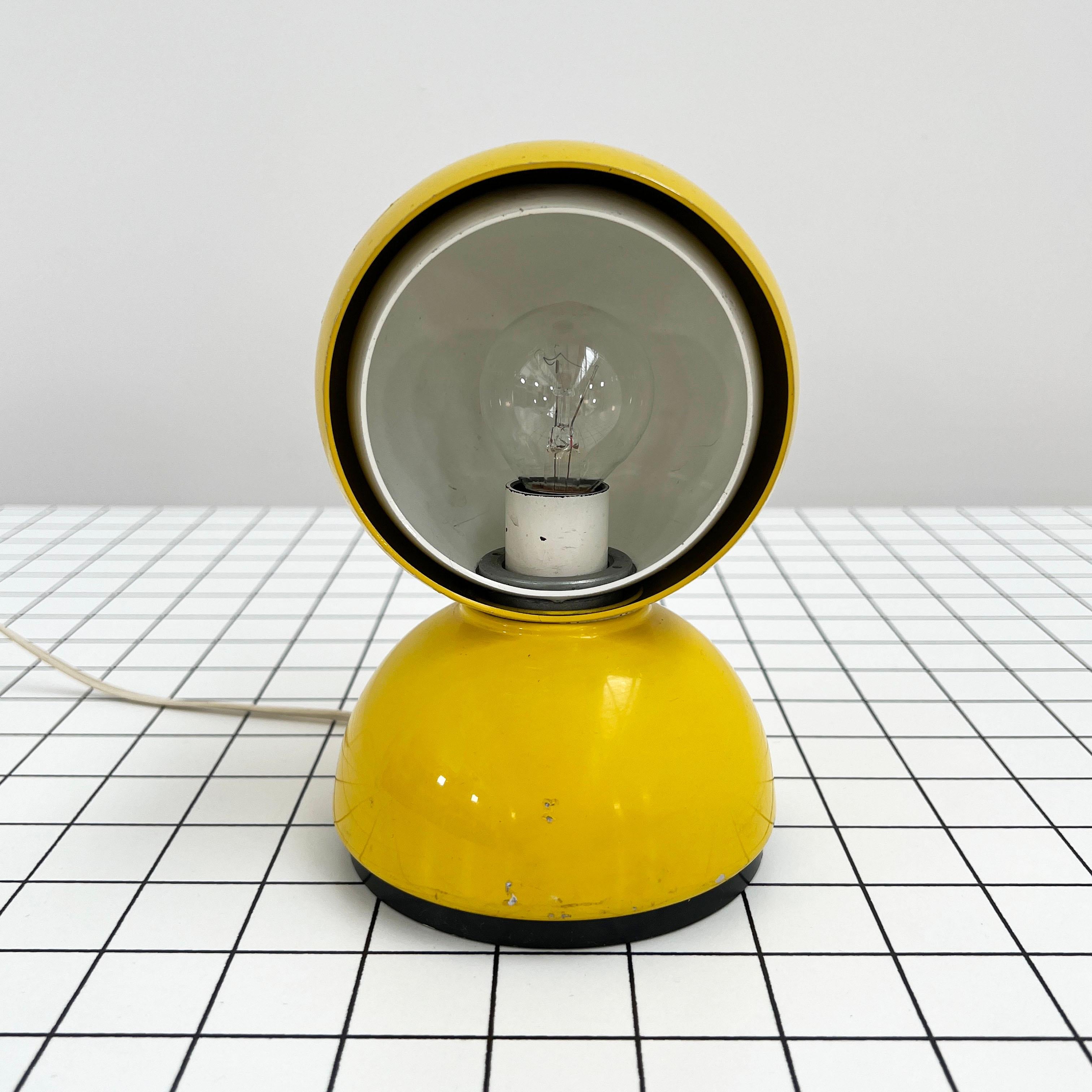 Italian Yellow Eclisse Table Lamp by Vico Magistretti for Artemide, 1960s