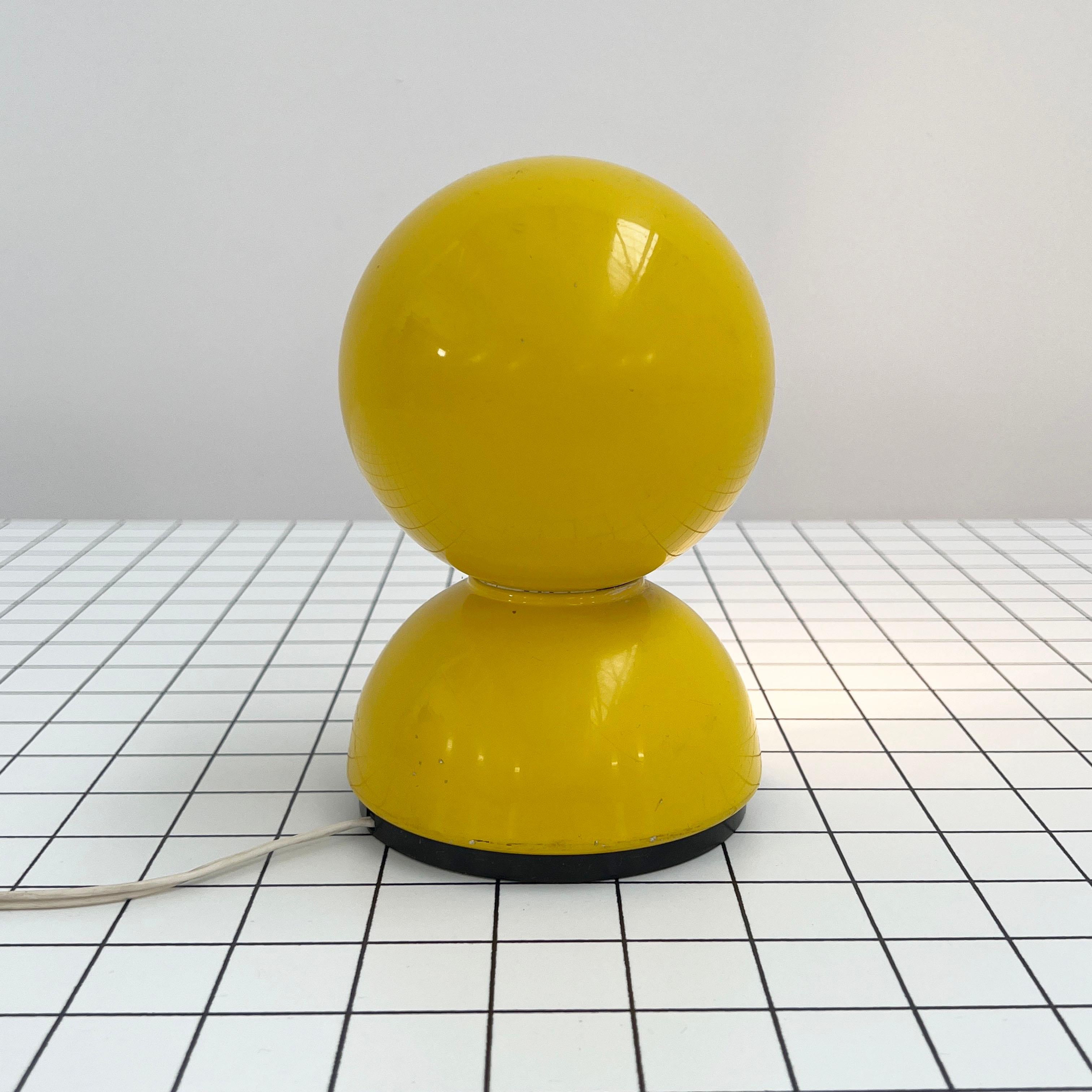 Mid-20th Century Yellow Eclisse Table Lamp by Vico Magistretti for Artemide, 1960s