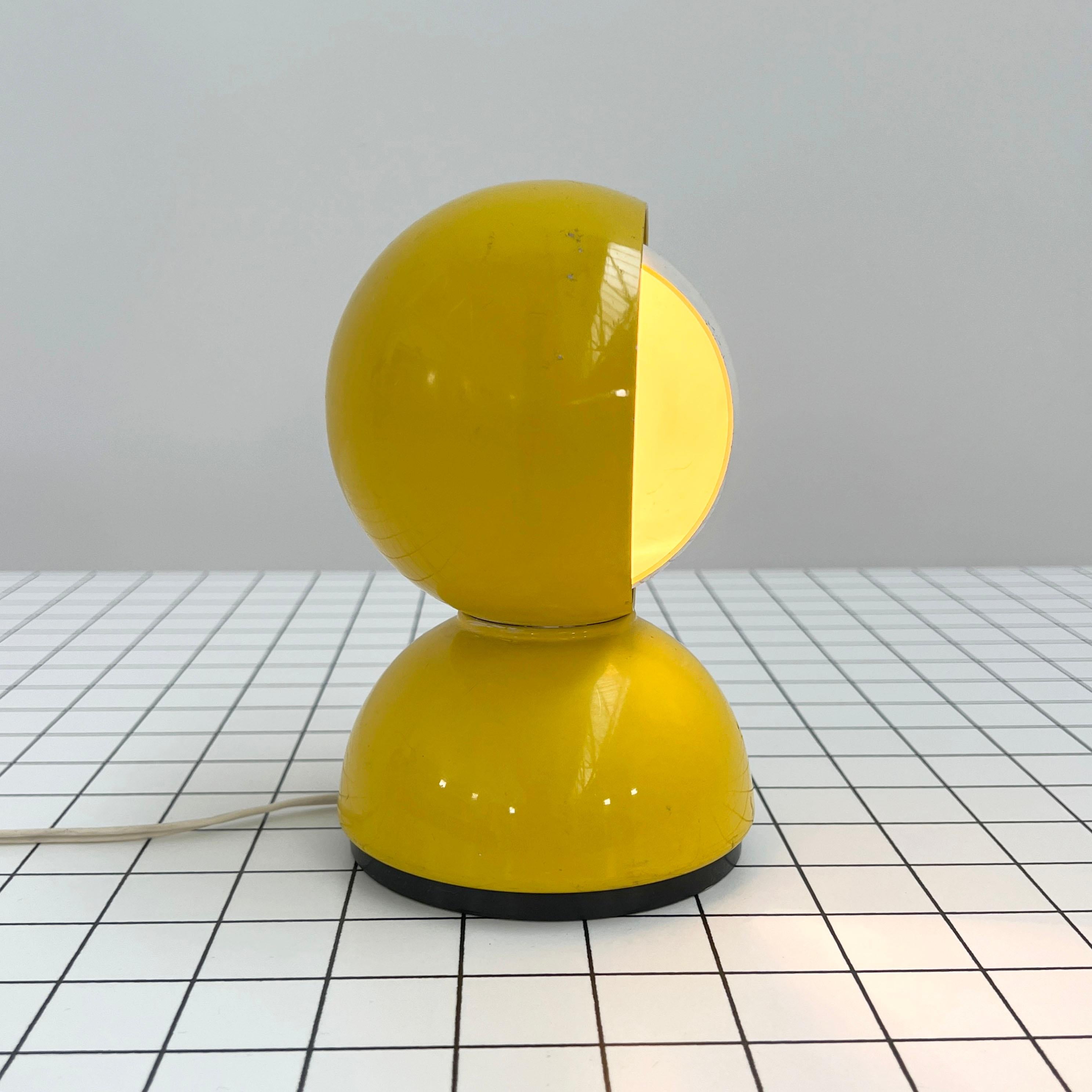 Metal Yellow Eclisse Table Lamp by Vico Magistretti for Artemide, 1960s