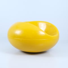 Sedia Iconica Pastilli 'Pastille' gialla di Eero Aarnio, Asko in fibra di vetro, anni '60