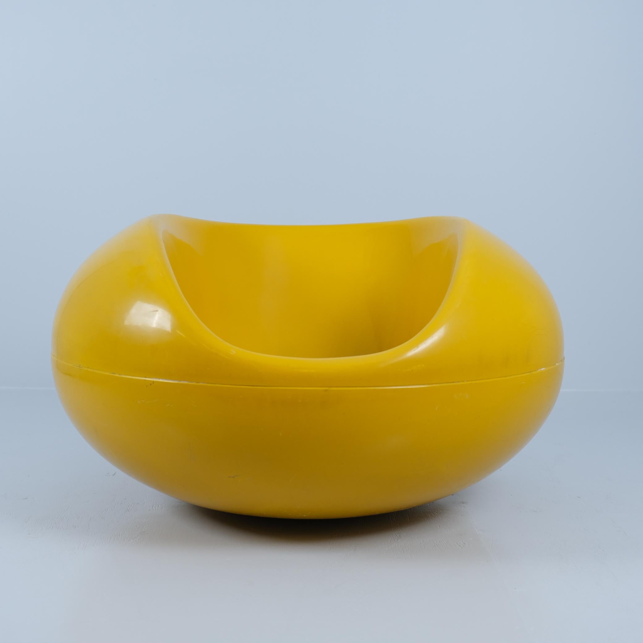 Scandinave moderne Fauteuil Pastilli « Pastille » jaune iconique d'Eero Aarnio, Asko, années 1960 en vente