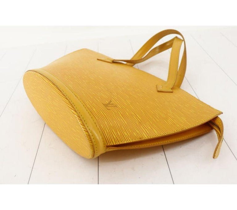 LOUIS VUITTON Saint Jacques Epi Leather Shoulder Bag Yellow