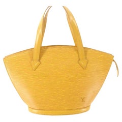 Yellow Epi leather Louis Vuitton Saint Jacques shoulder bag with dual flat 