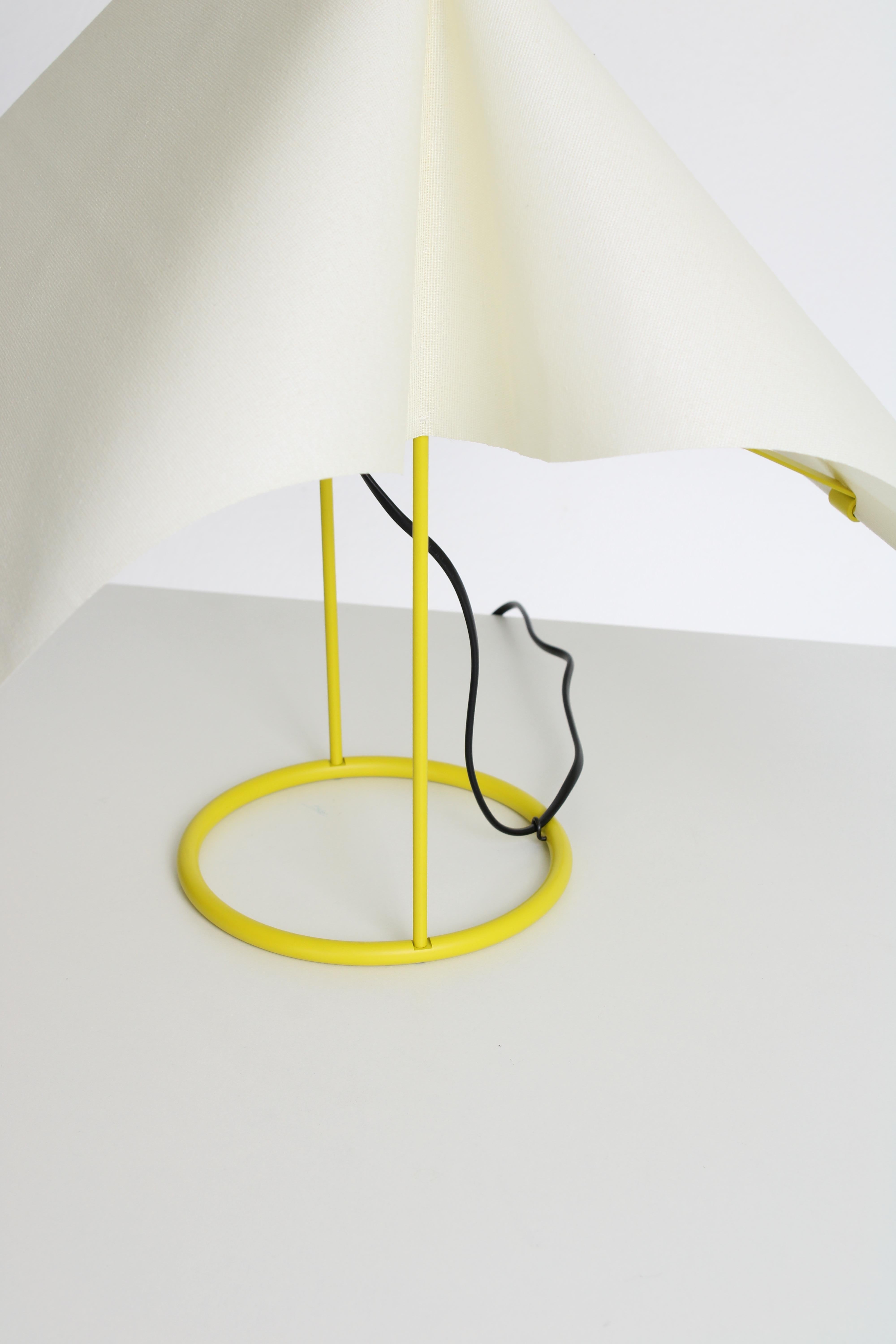 Metal Yellow Falene Table Lamp by Piero De Martini for Arteluce, 1980