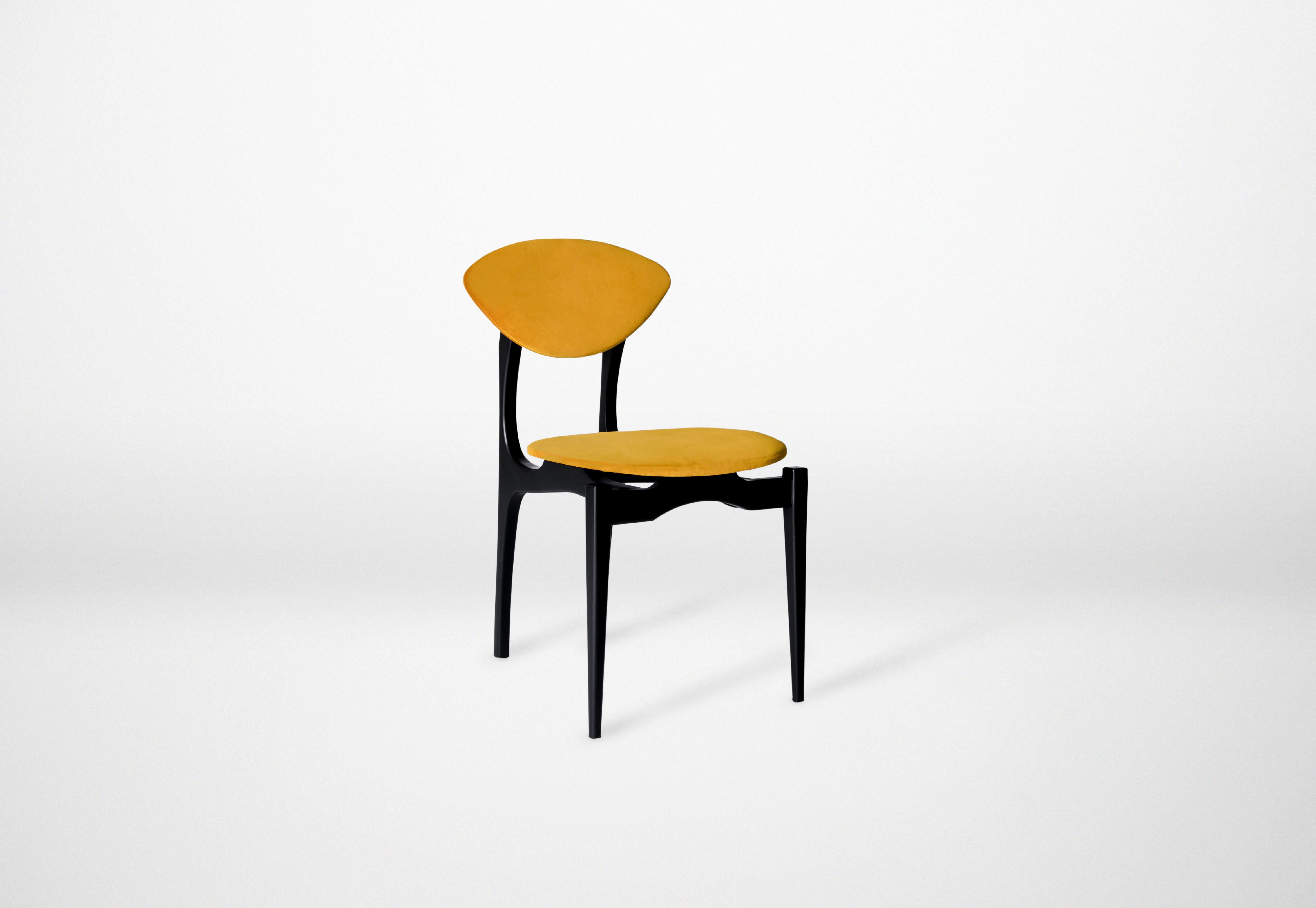 Post-Modern Yellow Femur Dining Chair by Atra Design For Sale
