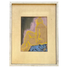 Figure jaune assise par Jean Olds