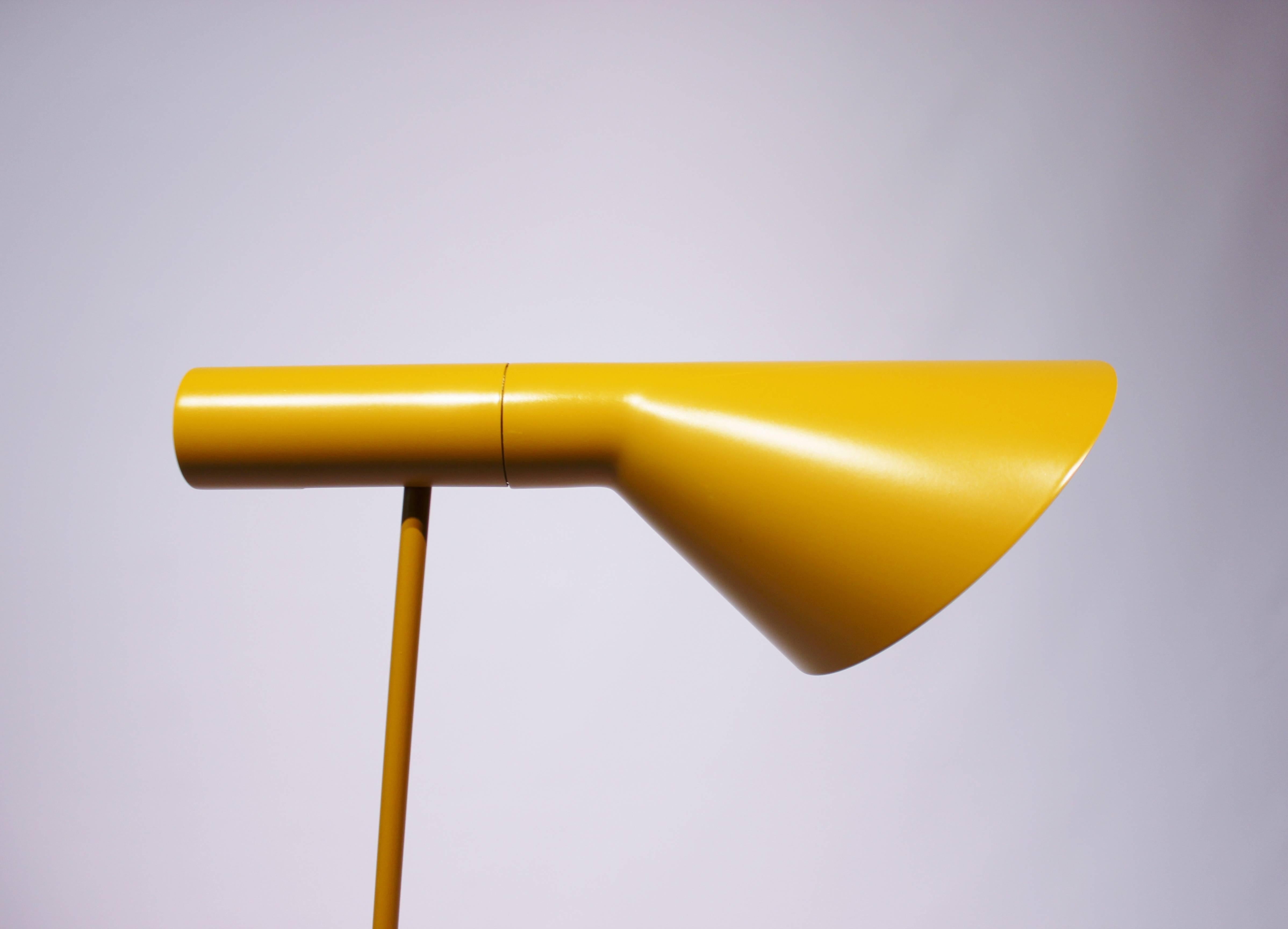 Mid-20th Century Yellow Floor Lamp Designed by Arne Jacobsen and Louis Poulsen