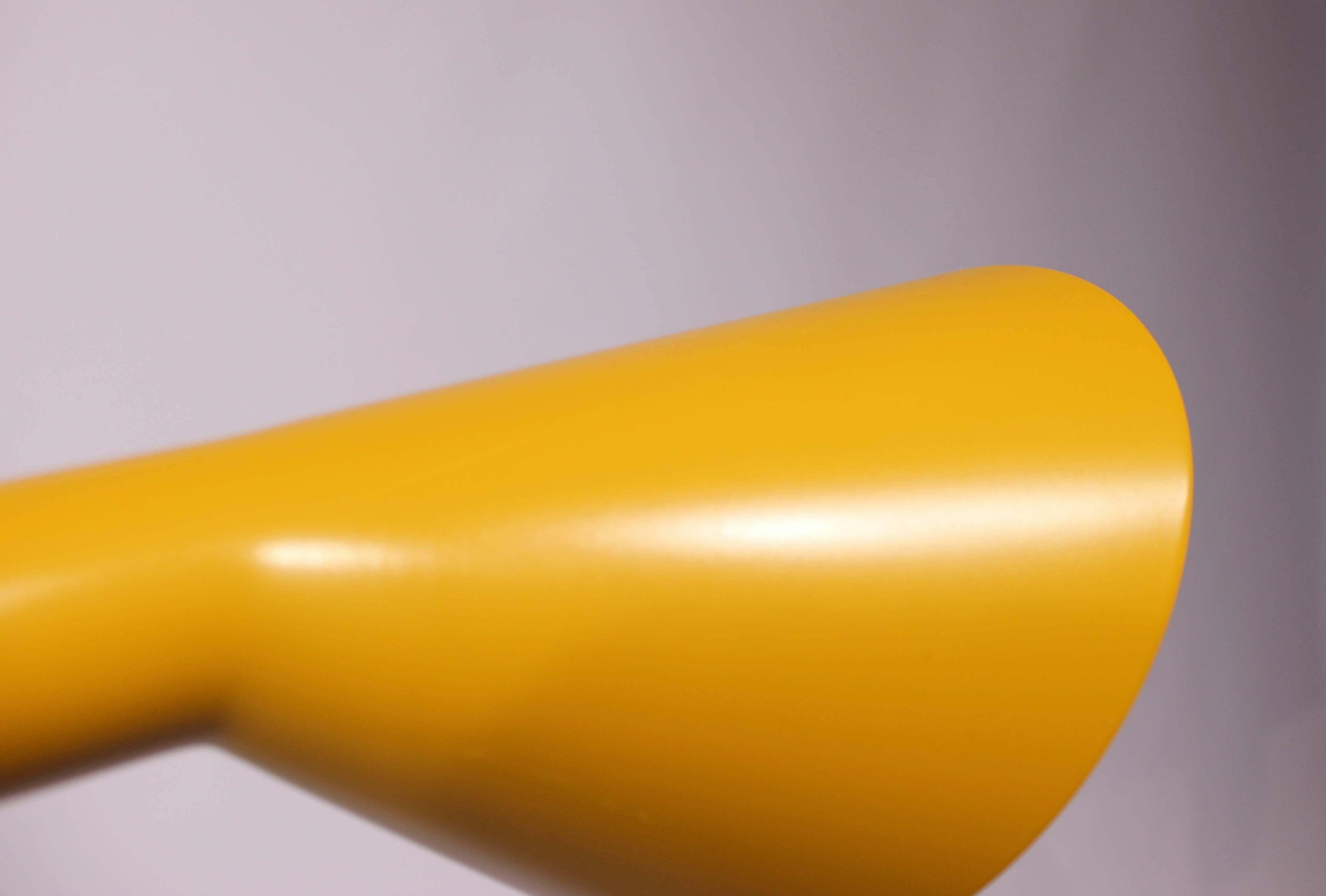 Yellow Floor Lamp Designed by Arne Jacobsen and Louis Poulsen 1