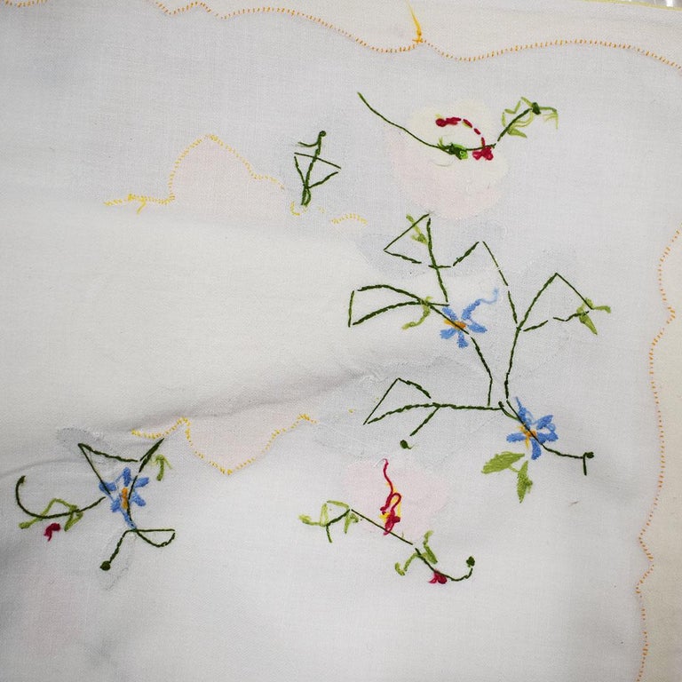 Yellow Floral Fabric Placemats and Napkins, Set of 5 Napkins 6