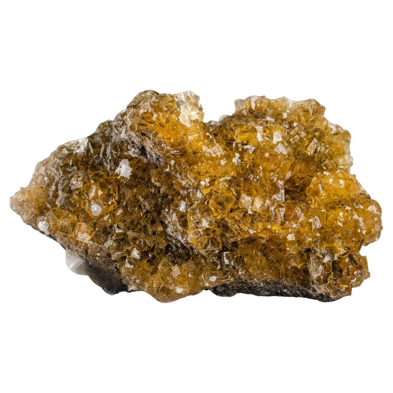 Fluorite jaune de la mine de Moscona, District de Villabona, Asturias, Espagne (1,8 lbs)