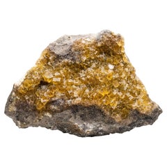 Fluorite jaune de la mine de Moscona, District de Villabona, Asturias, Espagne