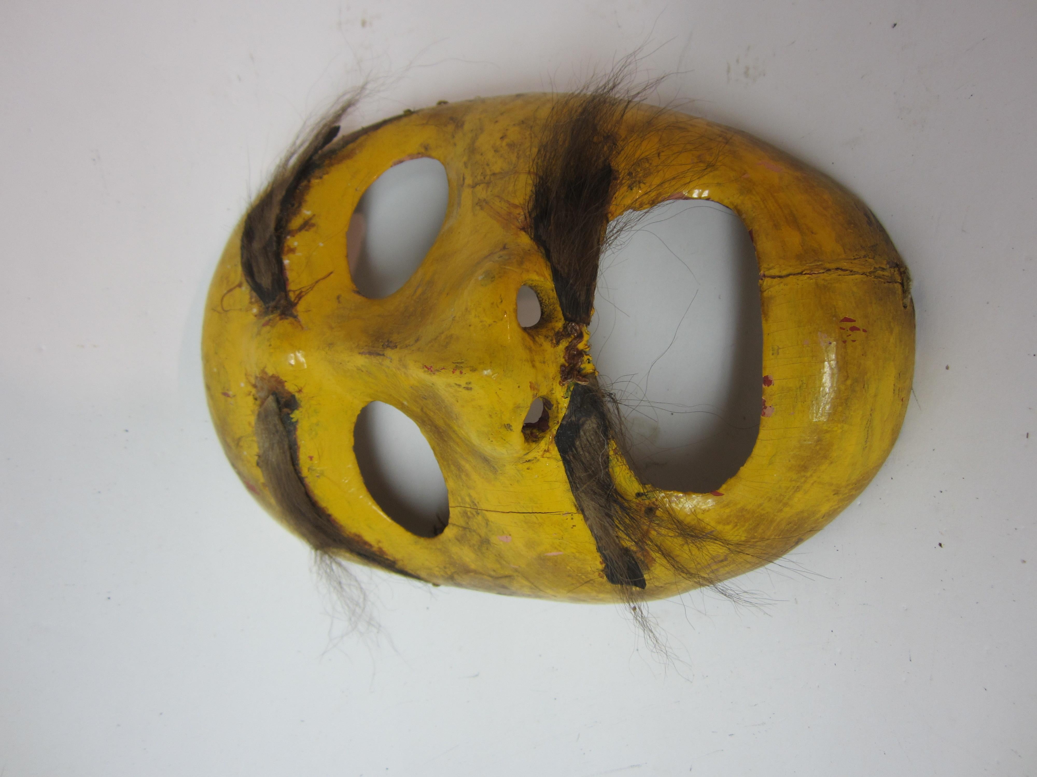Yellow Folk Art Mask 1